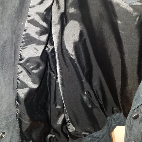 1980s INTERNATIONAL RINZI COLLECTION GENUINE SUEDE LEATHER WOMEN'S JACKET COAT - Picture 4 of 10